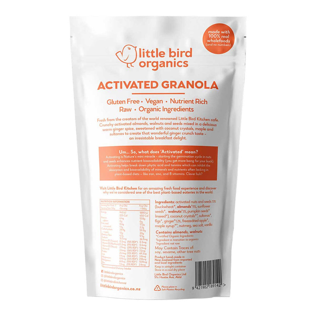 Little Bird Organics Activated Granola - Ginger Crunch Nut Clusters_2