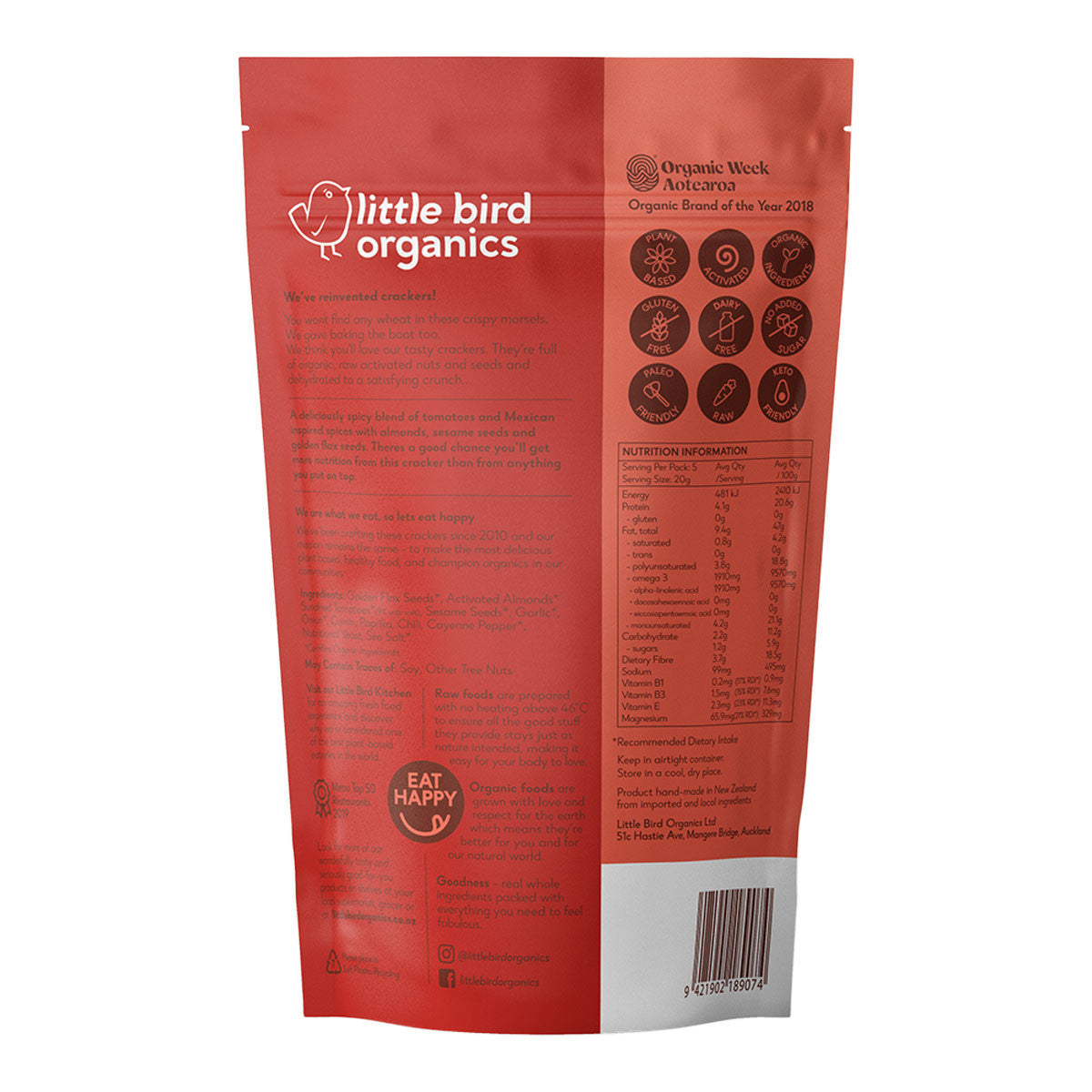 Little Bird Organics Almond Crackers - Mexican Sundried Tomato _2