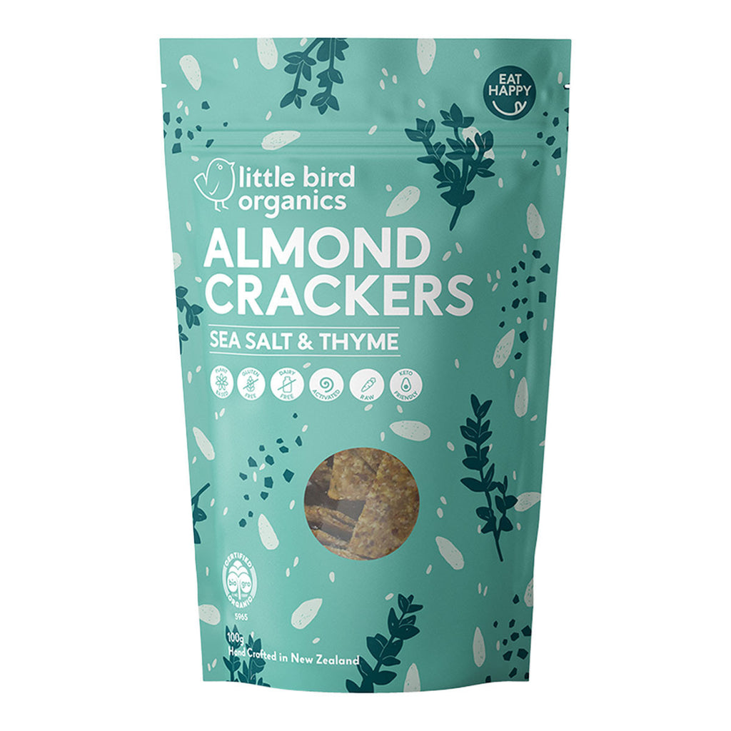 Little Bird Organics Almond Crackers - Sea Salt & Thyme _1