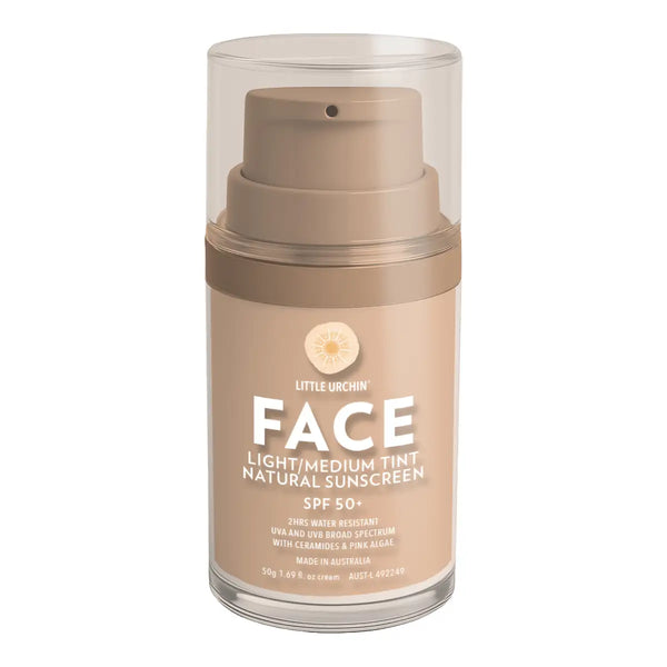 Face Light/Medium Tint Natural Sunscreen SPF 50+