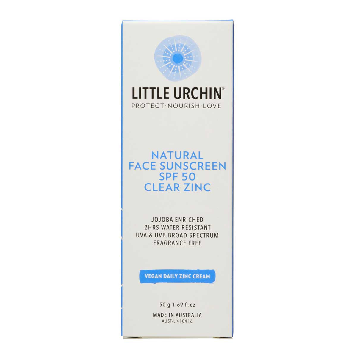 Little Urchin Natural Face Sunscreen SPF 50 Clear Zinc _4