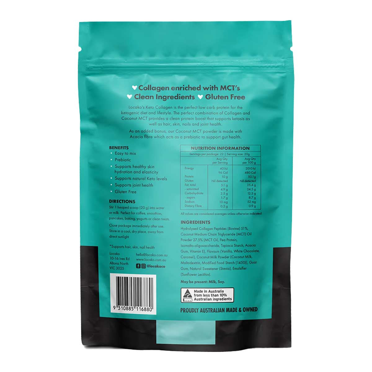 Locako Collagen Vanilla White Chocolate - Keto _2