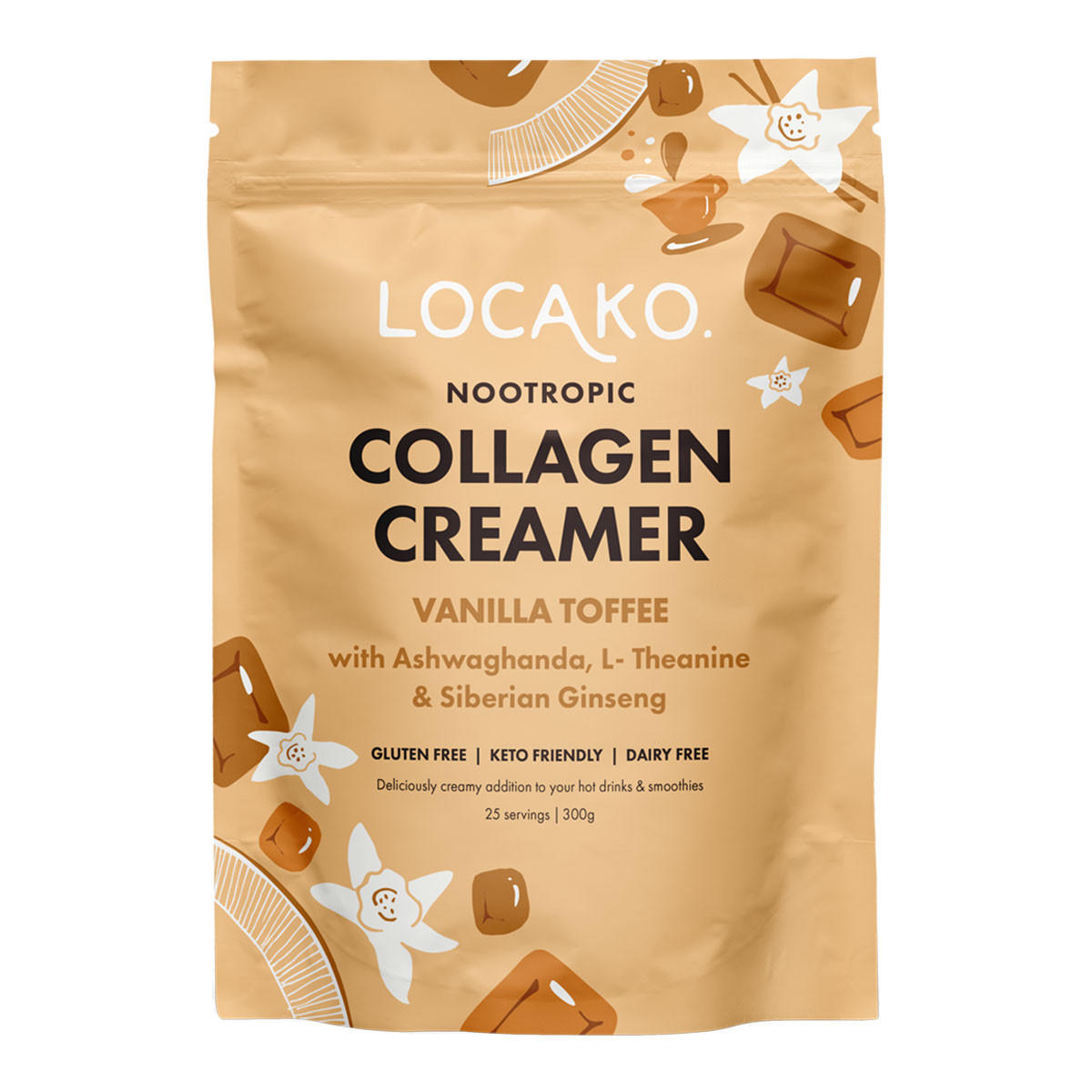 Locako Nootropic Collagen Creamer - Vanilla Toffee_1