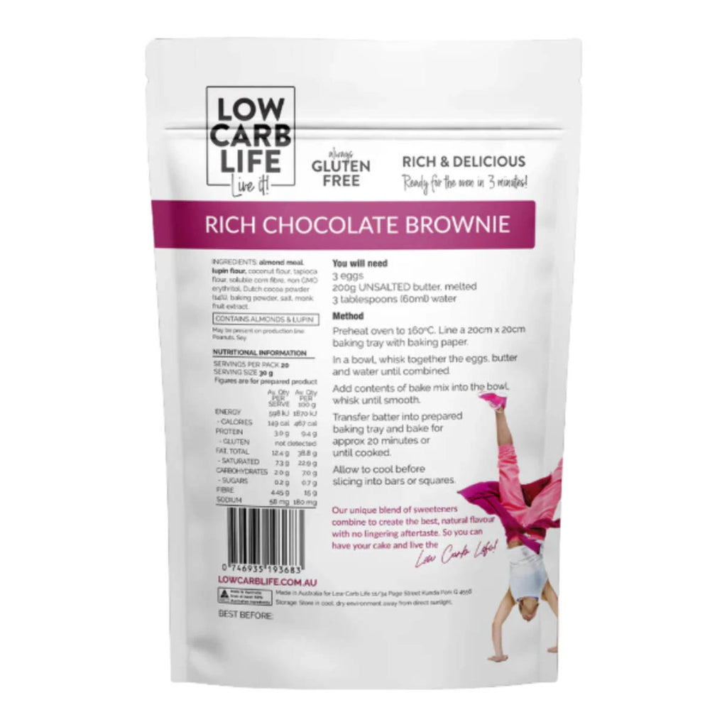 Keto Bake Mix Rich Chocolate Brownies