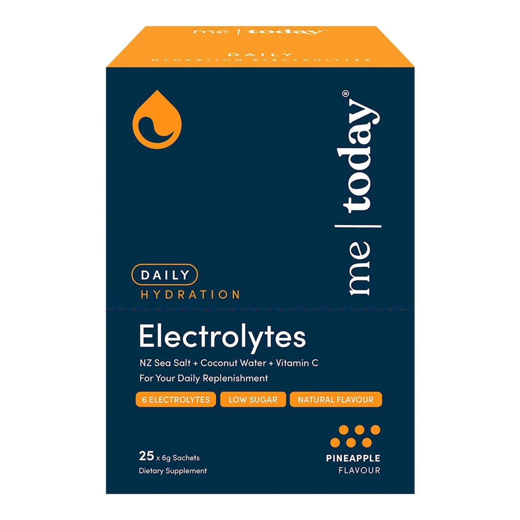 Daily hydration electrolytes in pineapple flavour with NZ sea salt, coconut water & vitamin C.
