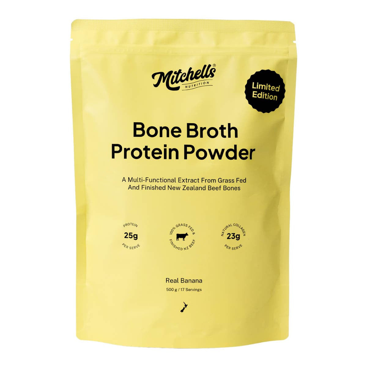 Mitchells Nutrition Bone Broth Protein Powder - Banana _1