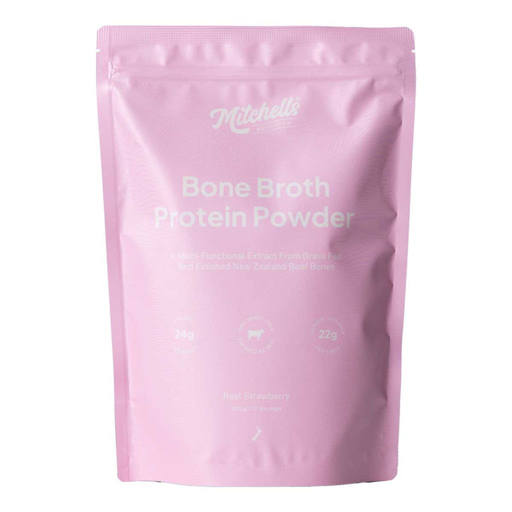 Mitchells Nutrition Bone Broth Protein Powder - Real Strawberry _1