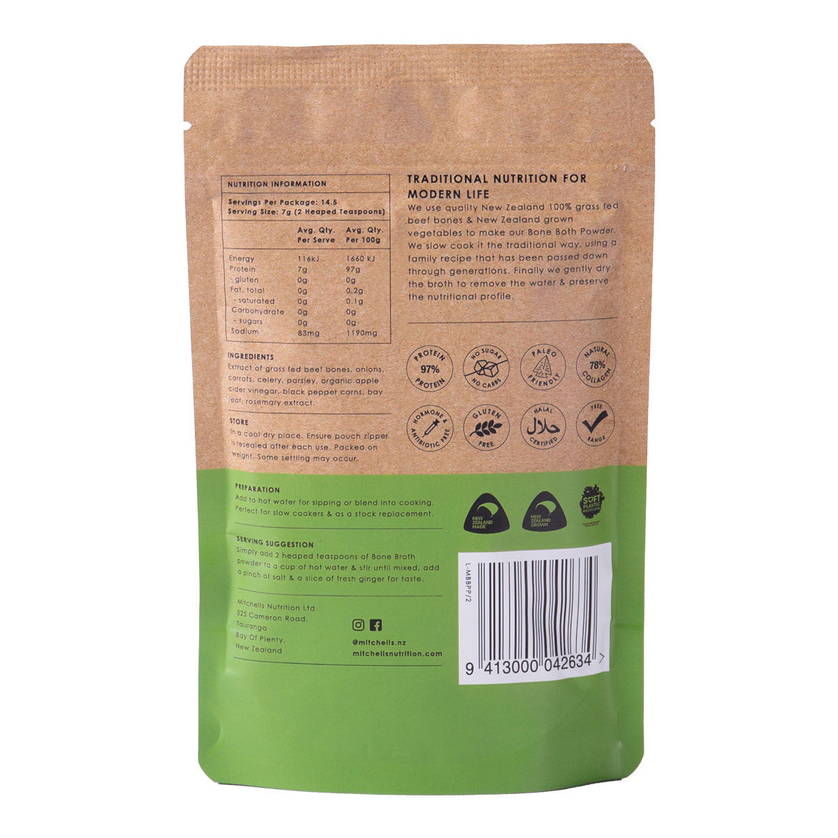Mitchells Nutrition Limited Grass Fed Bone Broth Powder _2