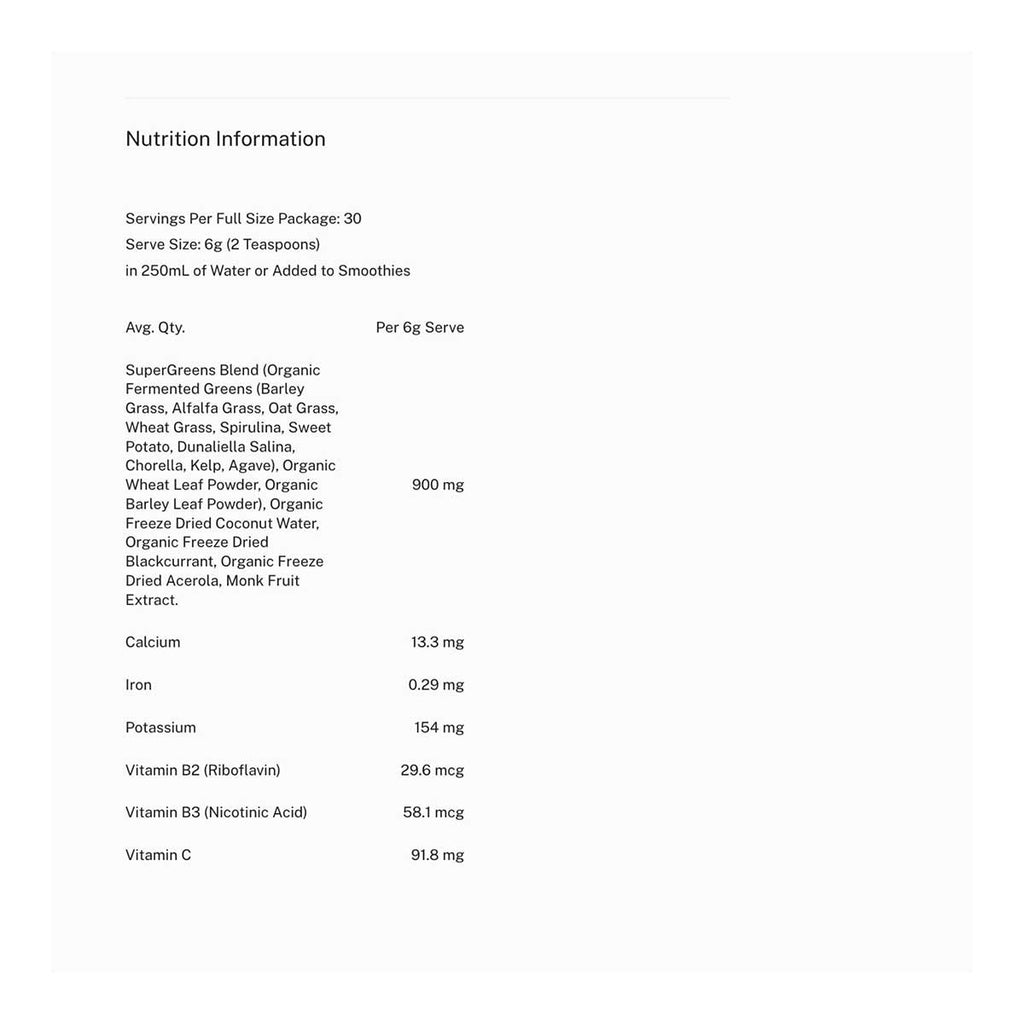 Mitchells Nutrition Organic Fermented Daily Greens _2