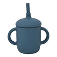 Silicone Straw Baby Cup Two Handles