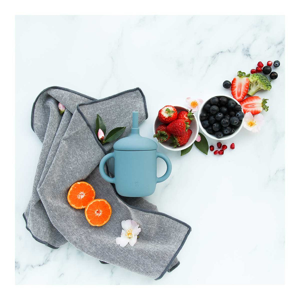 Munch Silicone Straw Baby Cup Two Handles _3