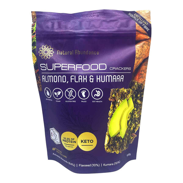 Superfood Crackers - Almond, Flax & Kumara