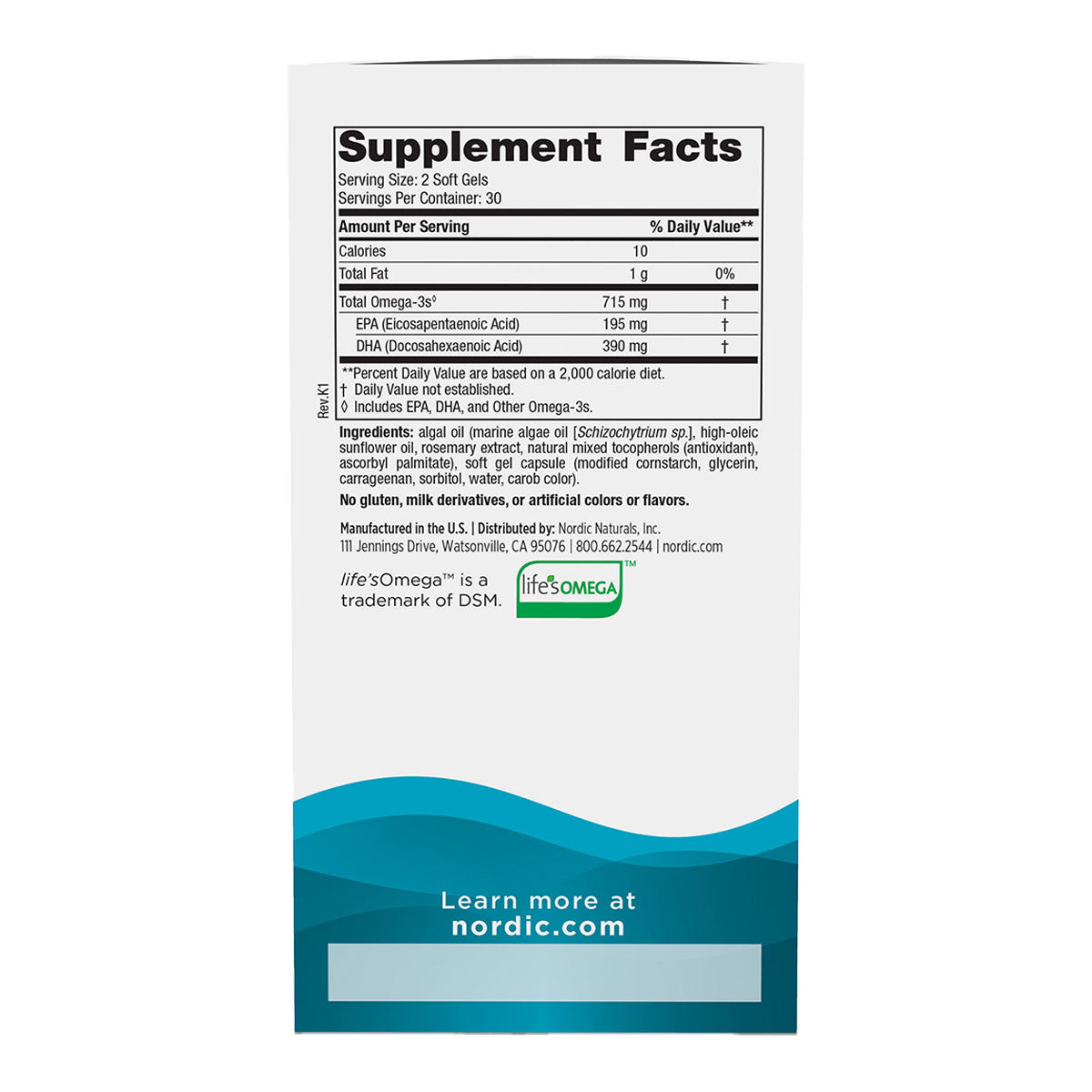 Nordic Naturals Algae Omega _3