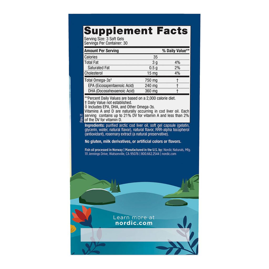 Nordic Naturals Arctic Cod Liver Oil Softgels _4