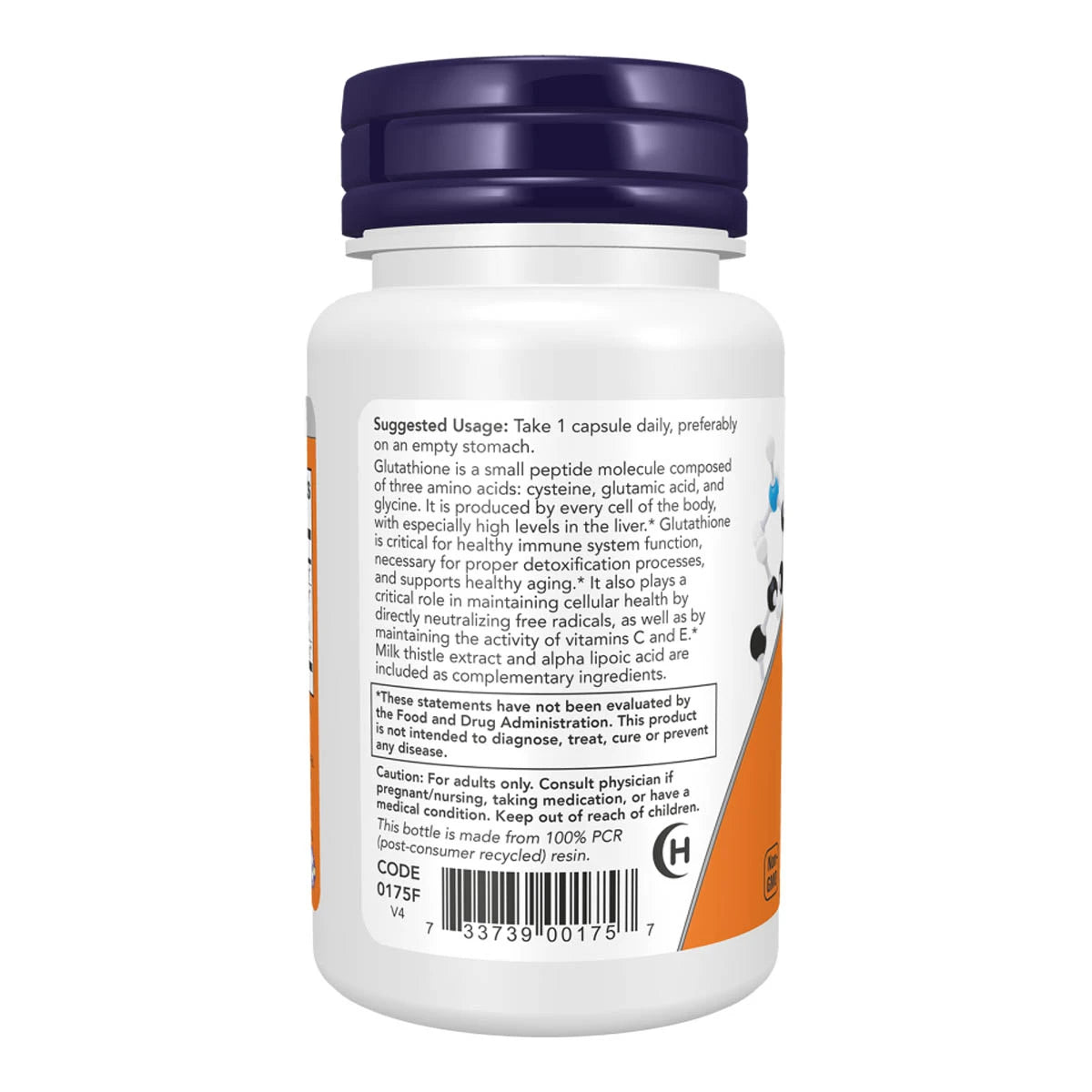 Buy Glutathione 500mg by NOW Foods - 30 vegecaps