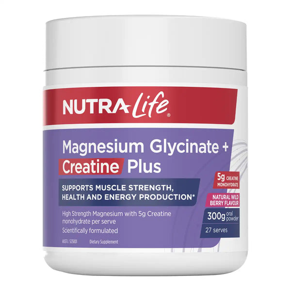 Magnesium Glycinate + Creatine Plus Powder - Wild Berry