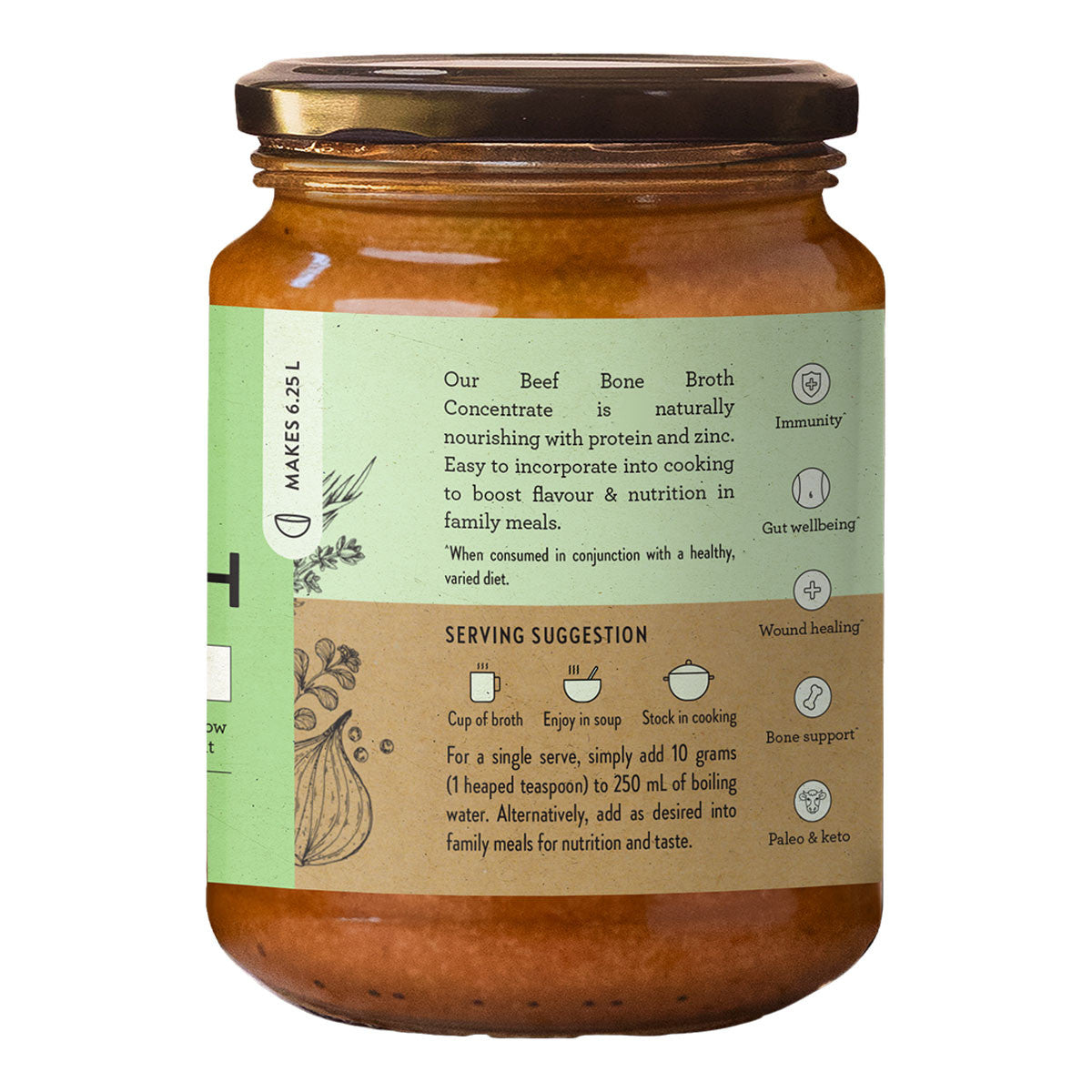 Nutra Organics Beef Bone Broth Concentrate - Native Herbs _2