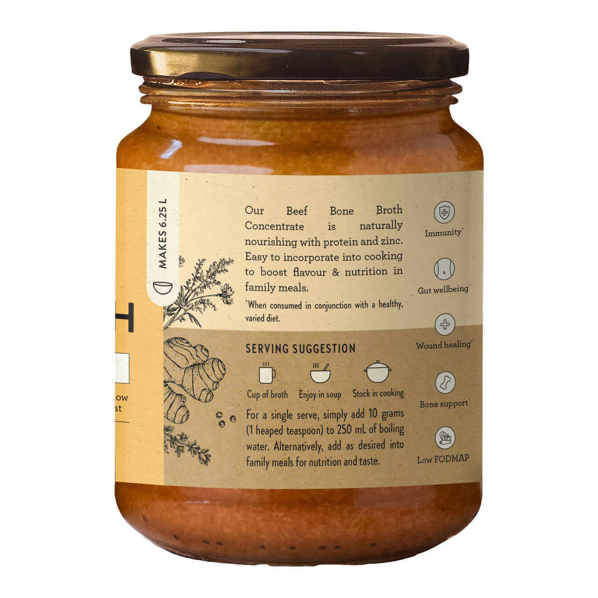 Nutra Organics Beef Bone Broth Concentrate - Turmeric Ginger _2