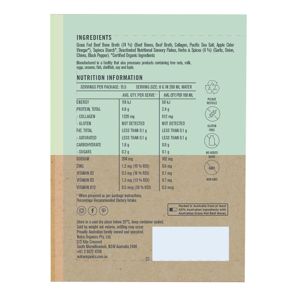 Nutra Organics Beef Bone Broth - Garden Herb_2