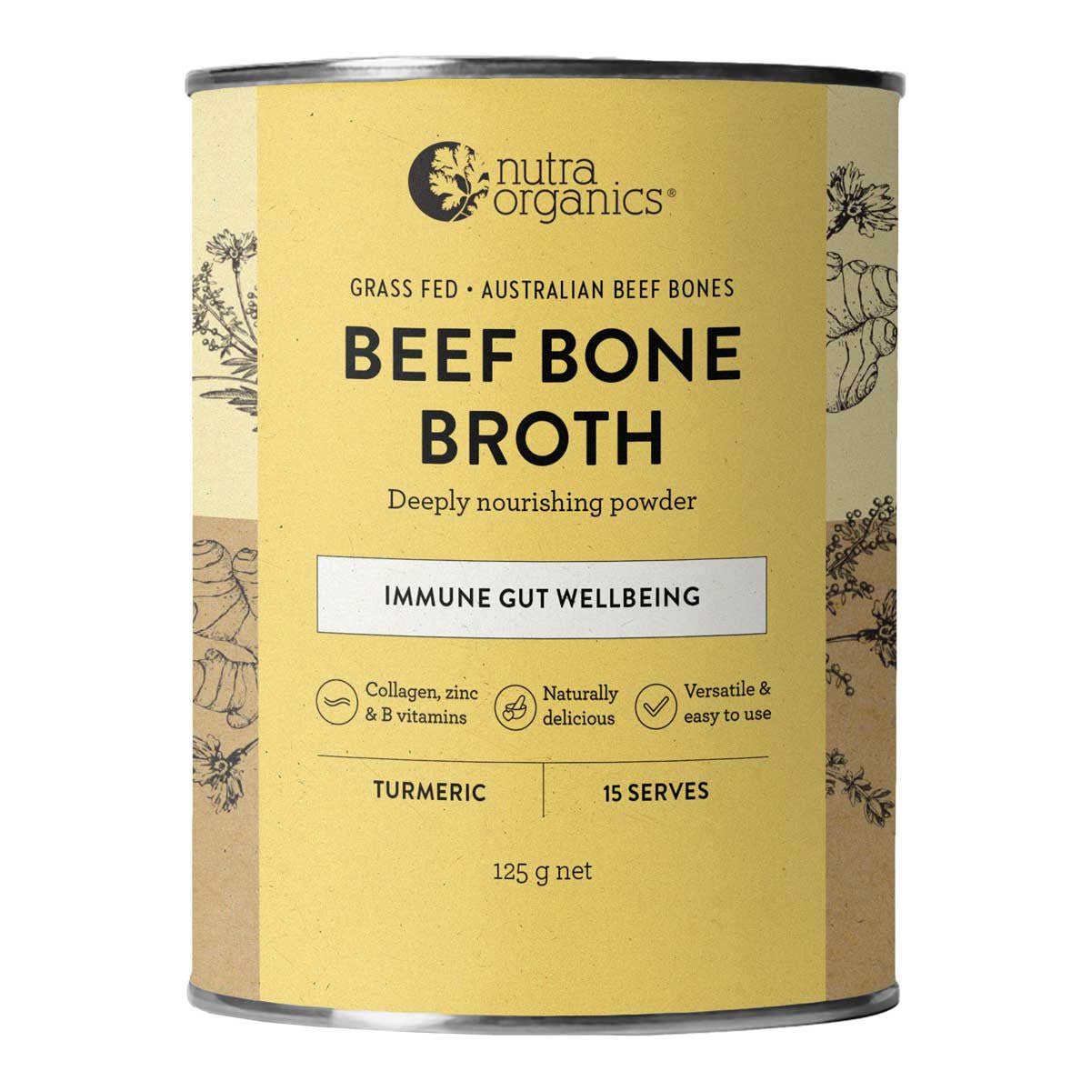 Nutra Organics Beef Bone Broth - Turmeric _1