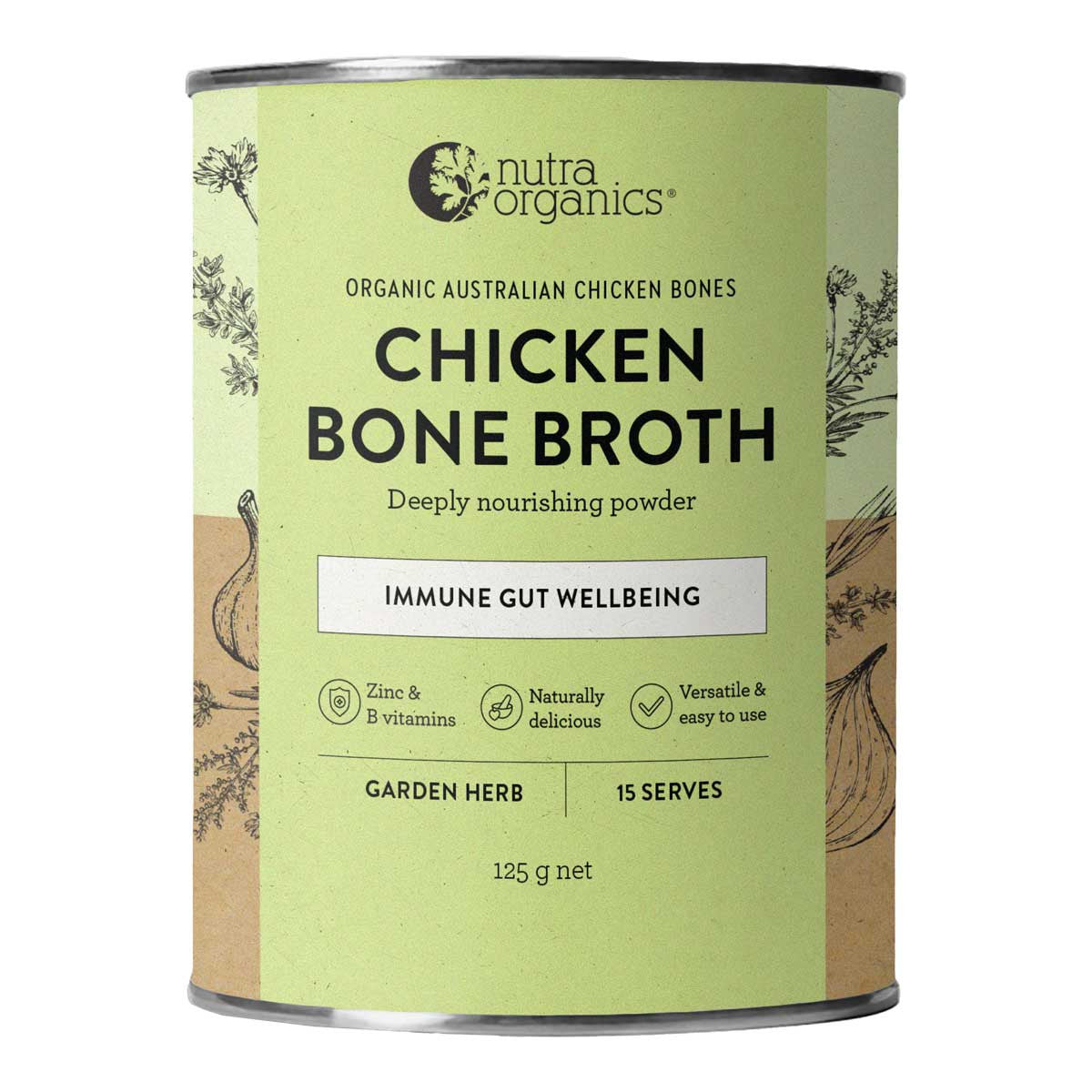 Nutra Organics Chicken Bone Broth - Garden Herb _1