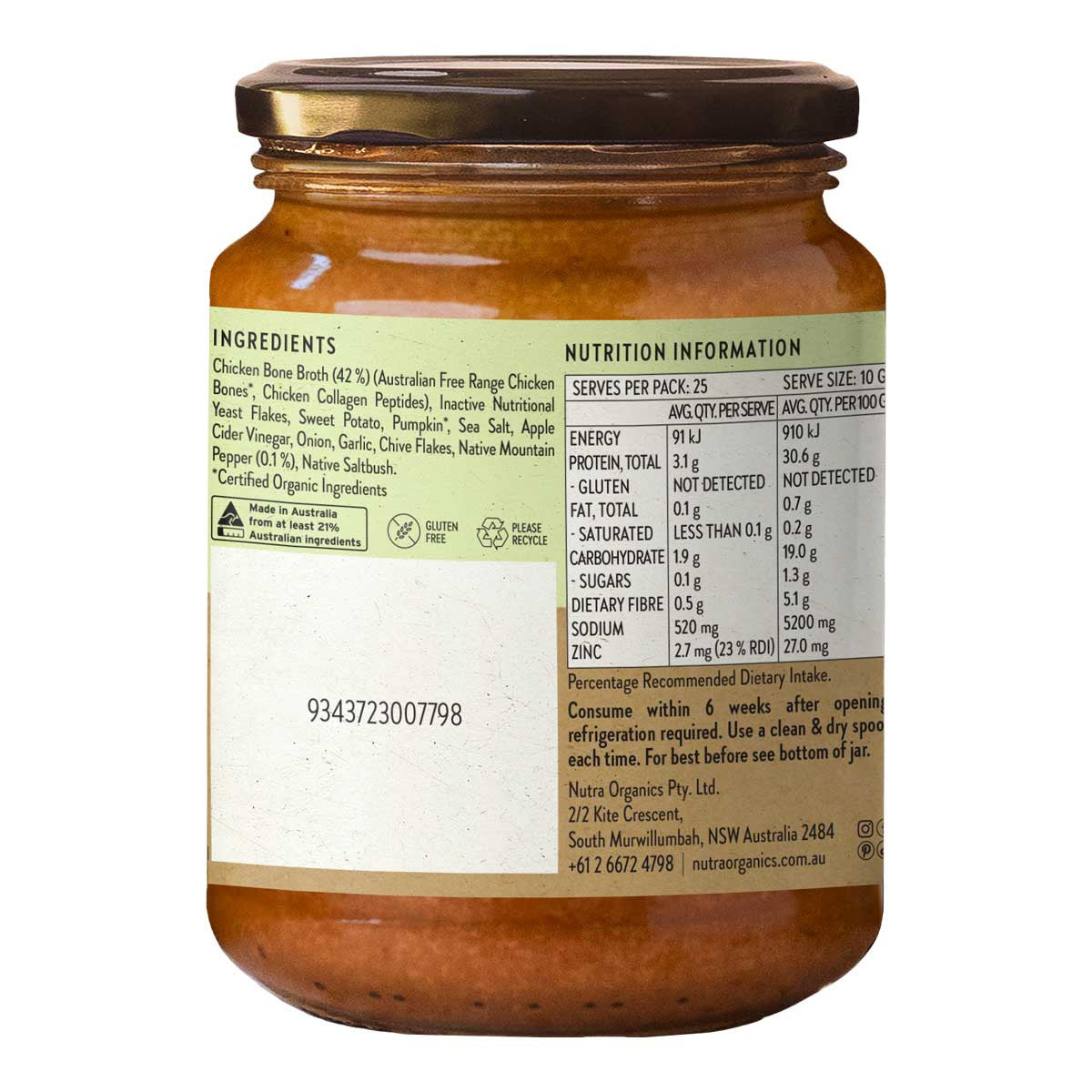 Nutra Organics Chicken Bone Broth - Native Herbs _3