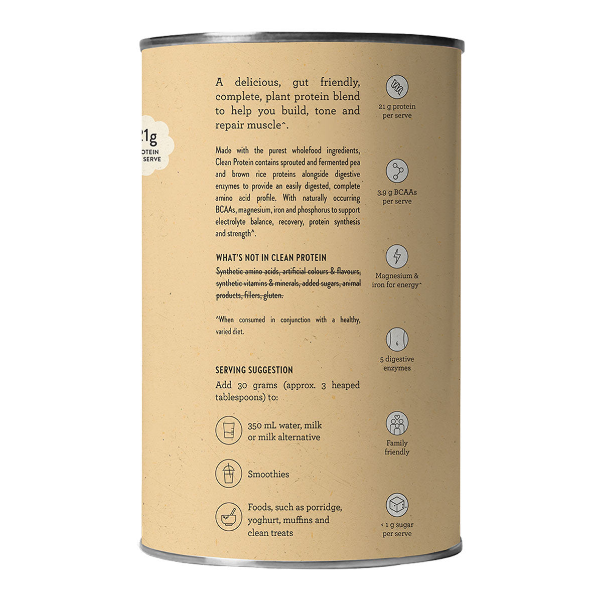 Nutra Organics Clean Protein - Creamy Vanilla _2