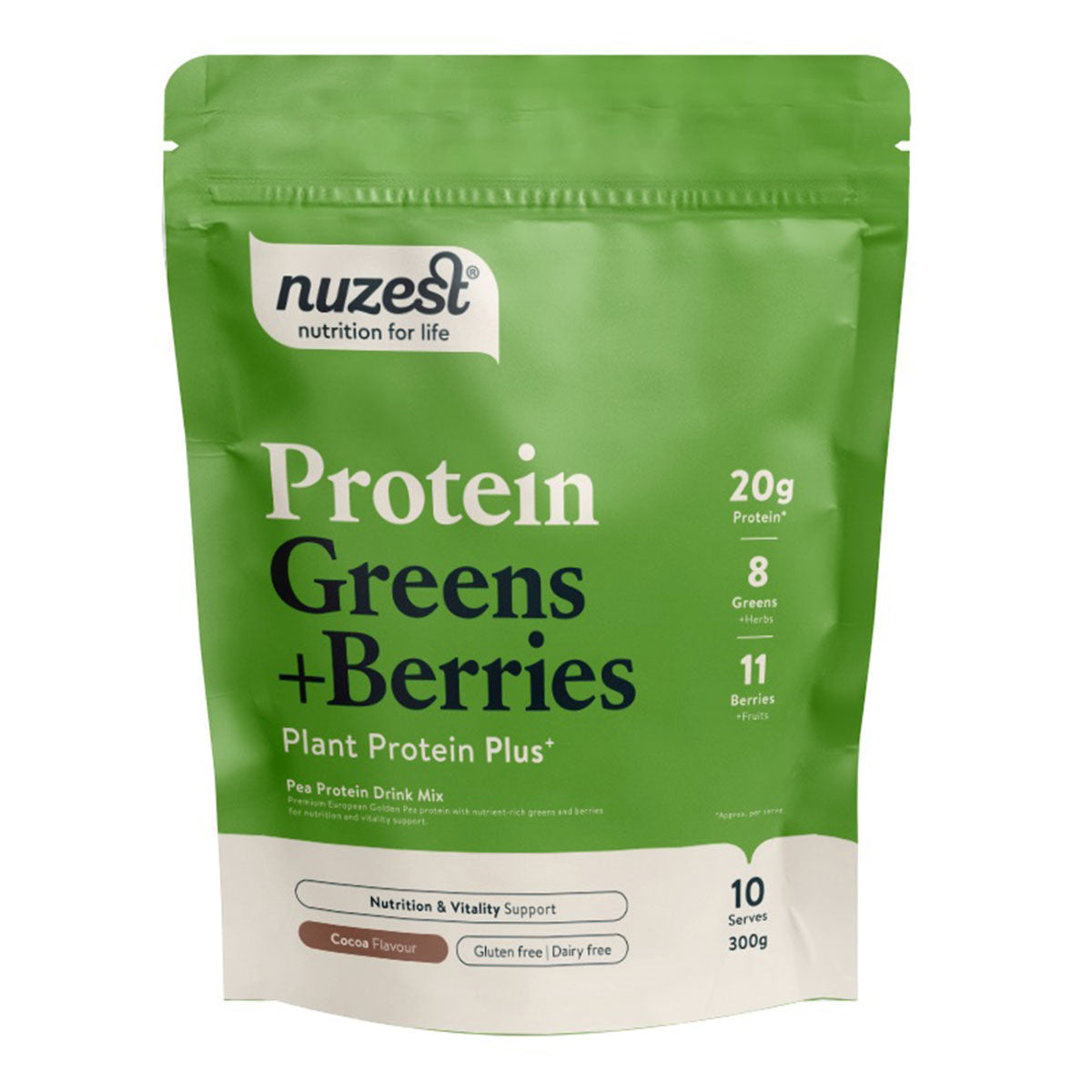 Nuzest Protein Greens + Berries - Cocoa Flavour _1