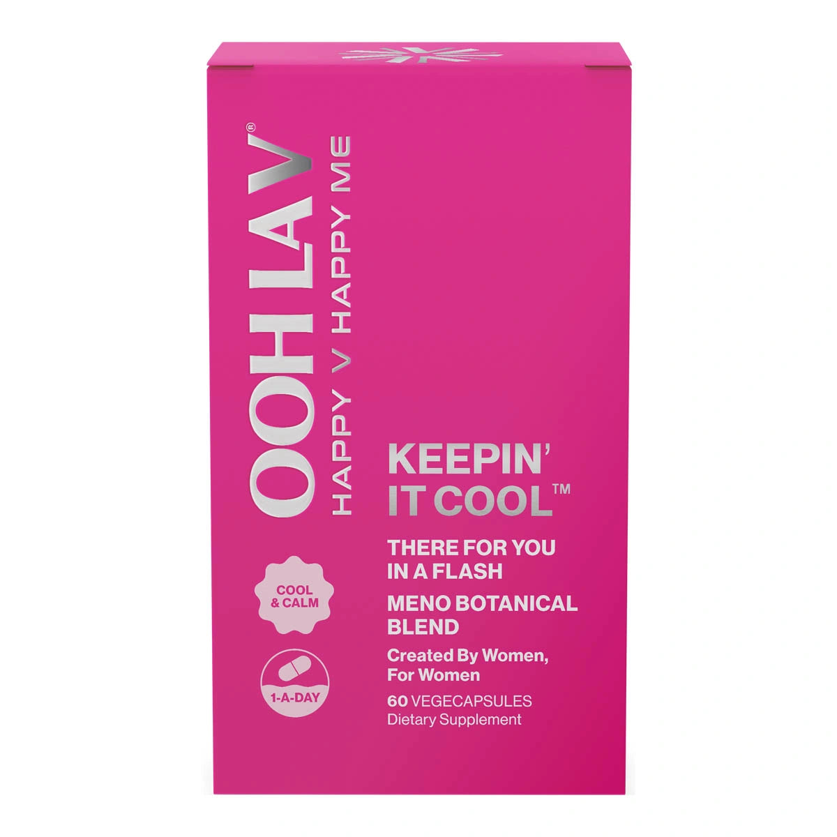Pink box of Ooh La V Keepin' It Cool on a white background.
