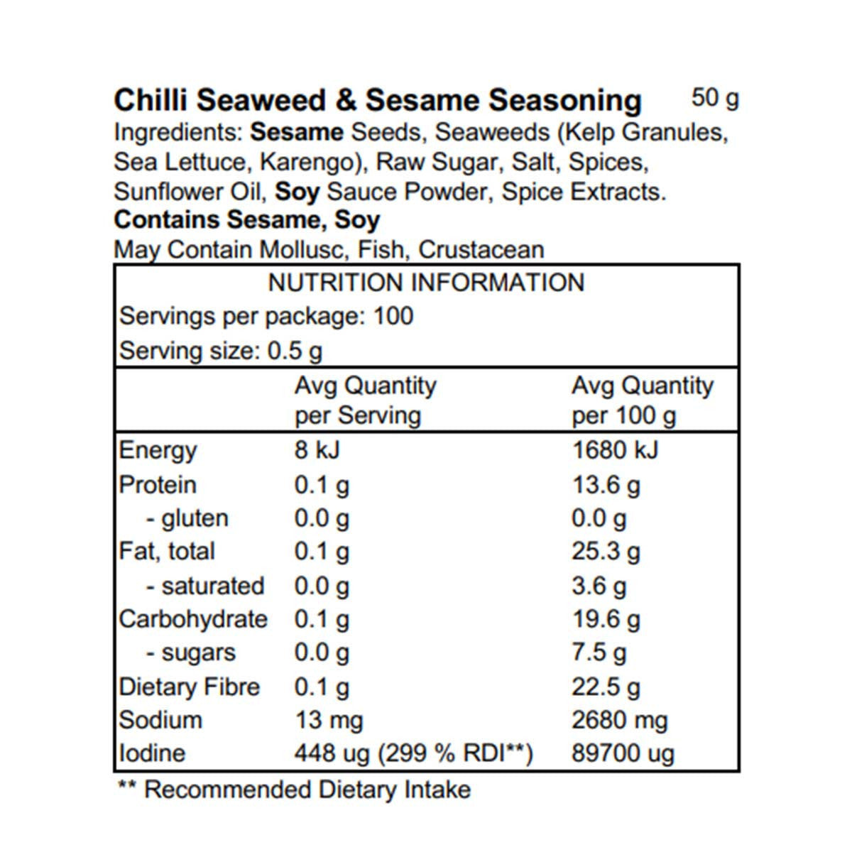 Pacific Harvest Chilli Seaweed & Sesame Seasoning _5