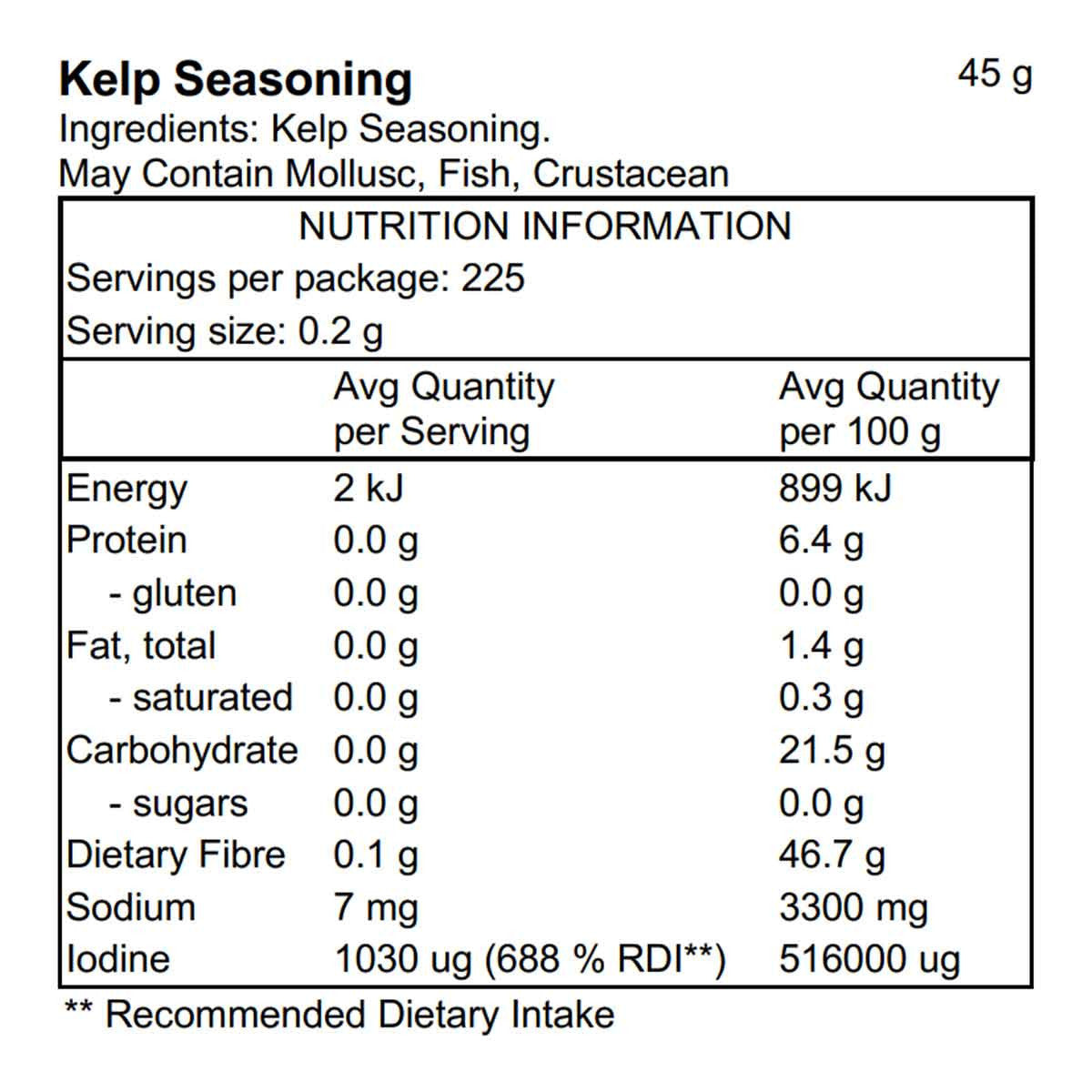 Pacific Harvest Kelp Seasoning Plain _4