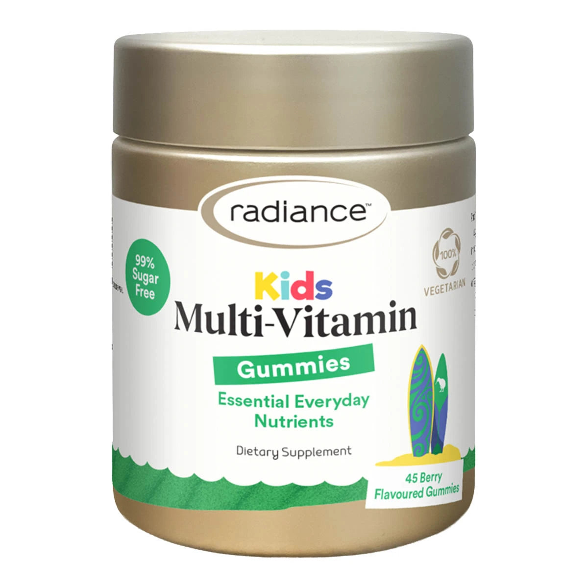Radiance Kids Multi-Vitamin Gummies container on a white background