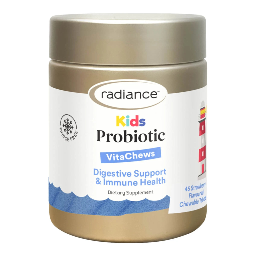 Radiance Kids Probiotic VitaChews container on a white background