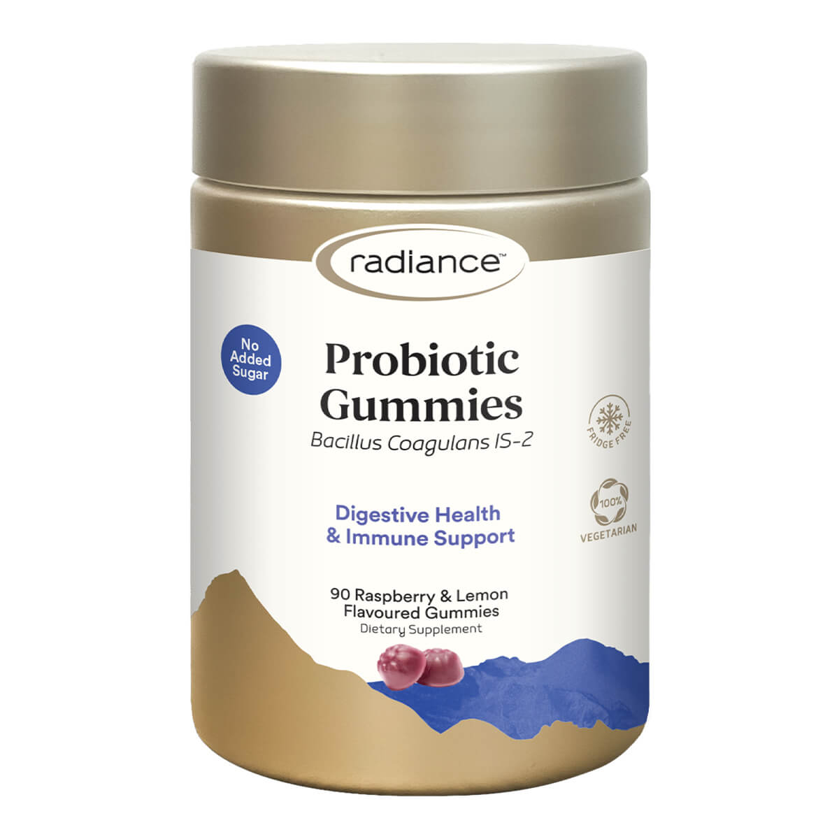 Radiance Probiotic Gummies container on a white background