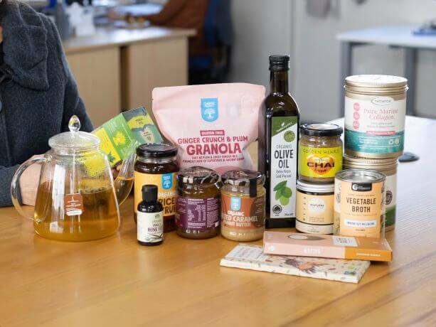 Selection of HealthPost products posed together on a table.