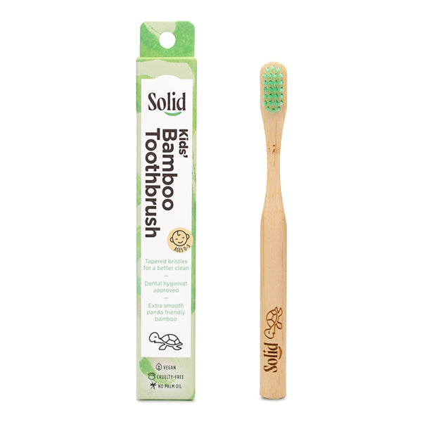 Kids Bamboo Toothbrush - Green