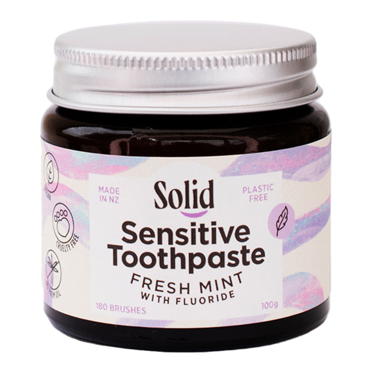 Solid Sensitive Toothpaste - Fresh Mint with Fluoride _1
