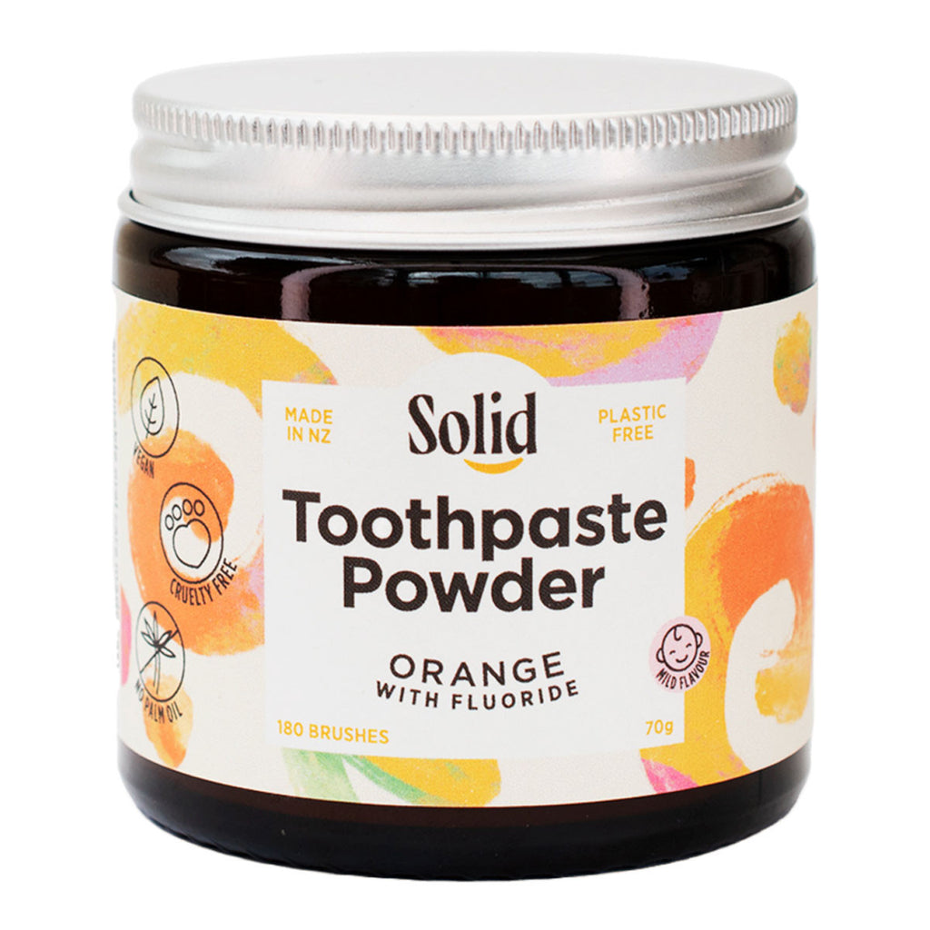 Solid Toothpaste Powder - Orange with Fluoride _1