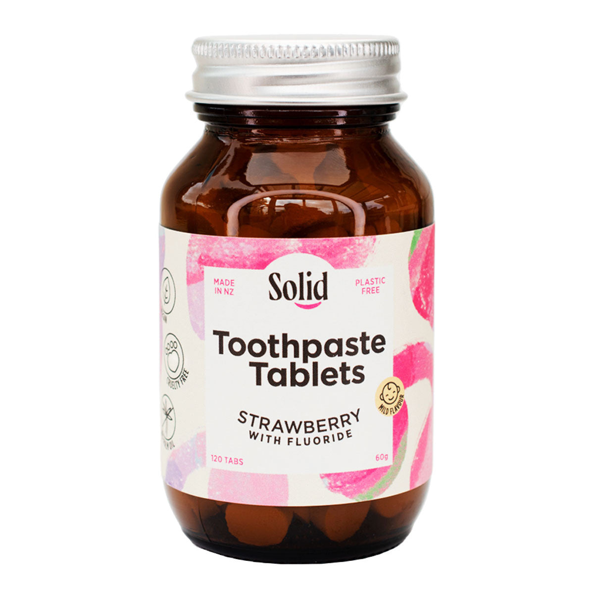 Solid Toothpaste Tablets - Strawberry with Fluoride _2