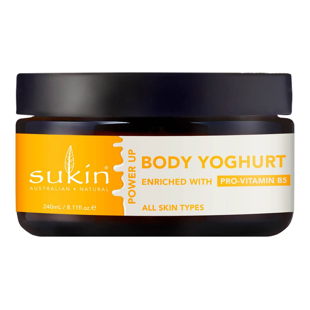 Jar of Sukin Body Yoghurt on a white background.
