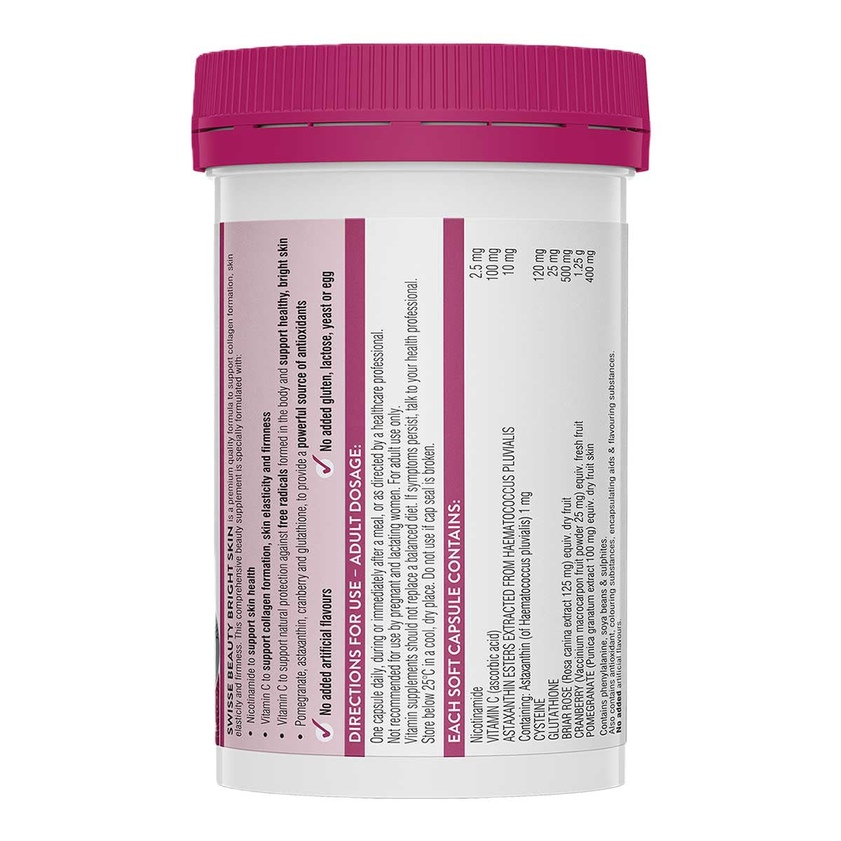 Buy Beauty Bright Skin by Swisse I HealthPost NZ - 60 soft capsules