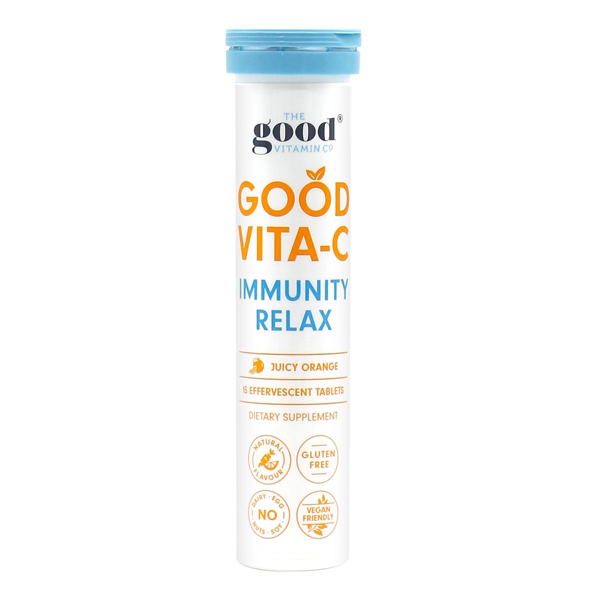 Buy Good Vita-C Immunity Relax Effervescent Tablets by The Good Vitamin ...