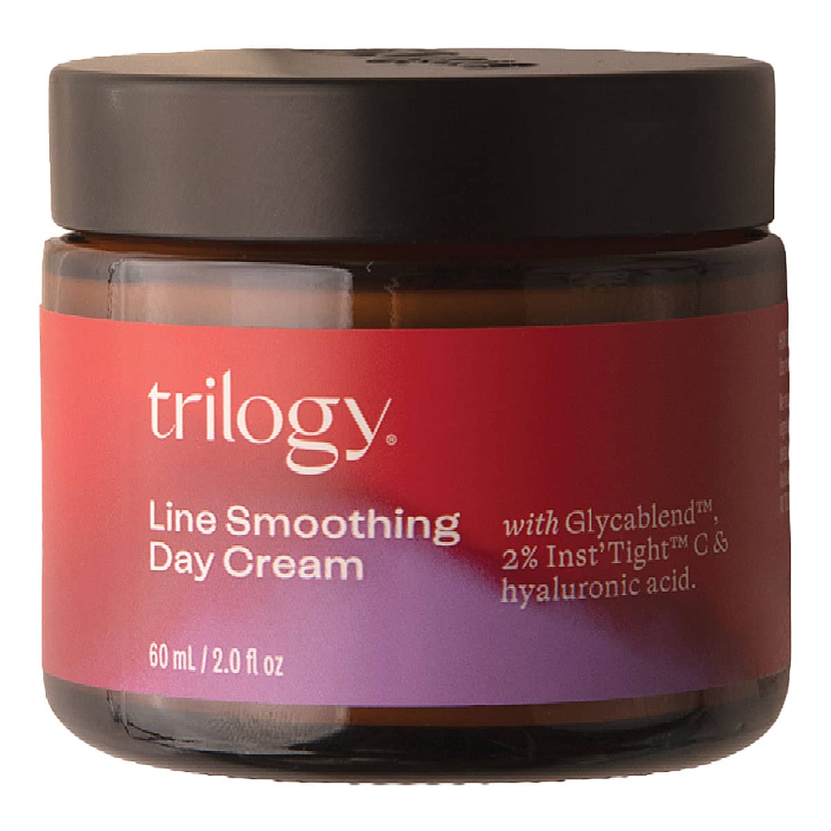 Jar of Trilogy Line Smoothing Day Cream on a white background