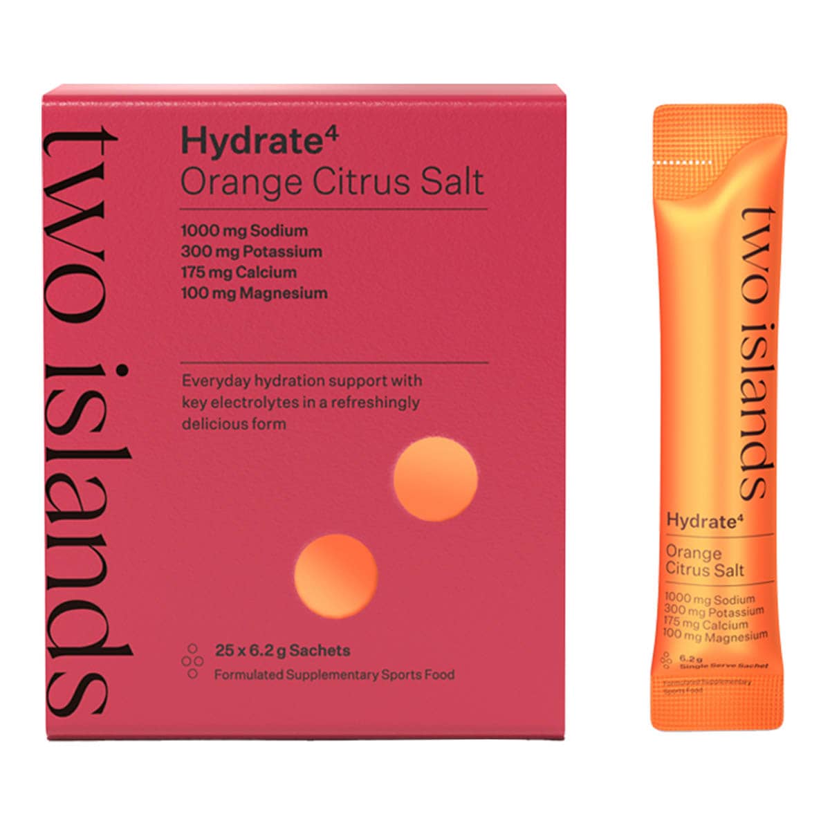 Buy Hydrate⁴ Orange Citrus Salt by Two Islands I HealthPost NZ - 25 ...