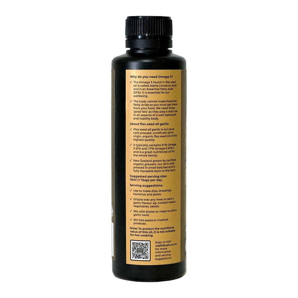 Waihi Bush Flax Seed Oil Garlic _3