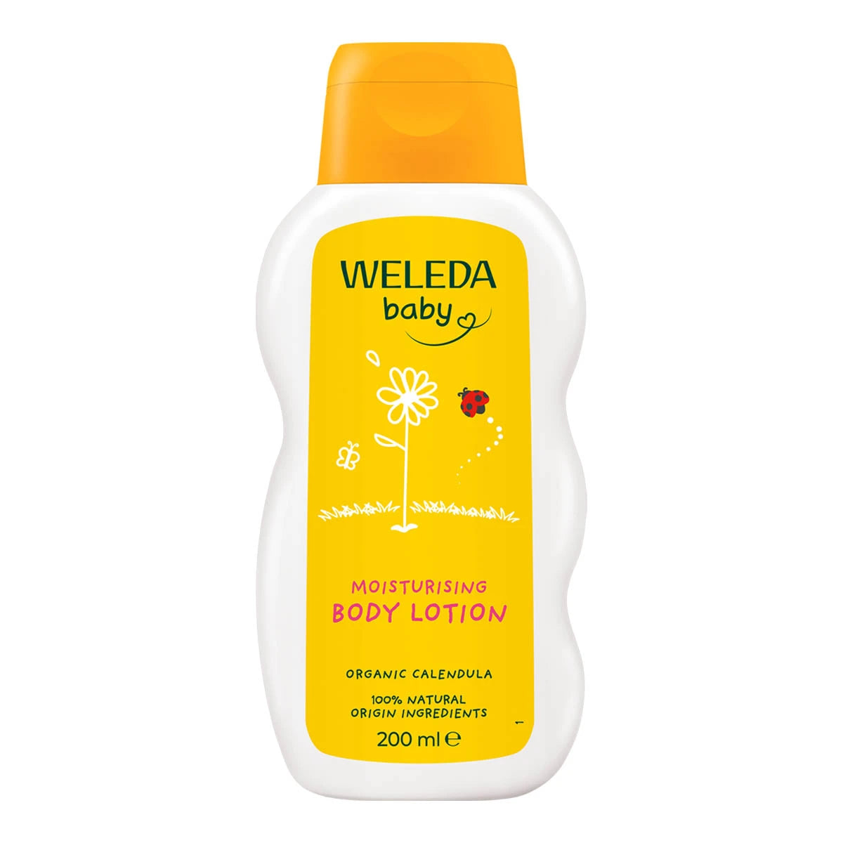 200ml bottle of Weleda baby Calendula Body Lotion.