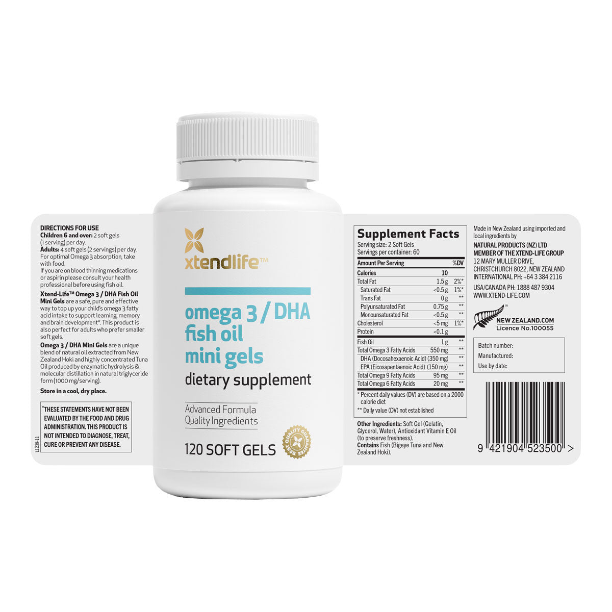 Xtendlife Omega 3/DHA Fish Oil Mini Gels _2