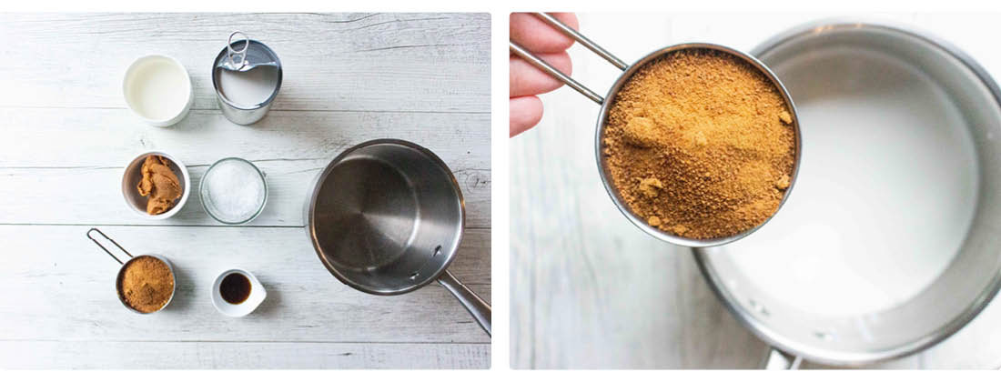 Two Images of Ready To Be Served Salted Miso Caramel Gelato