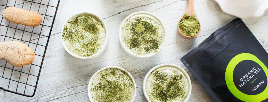 healthy vegan matcha tiramisu recipe