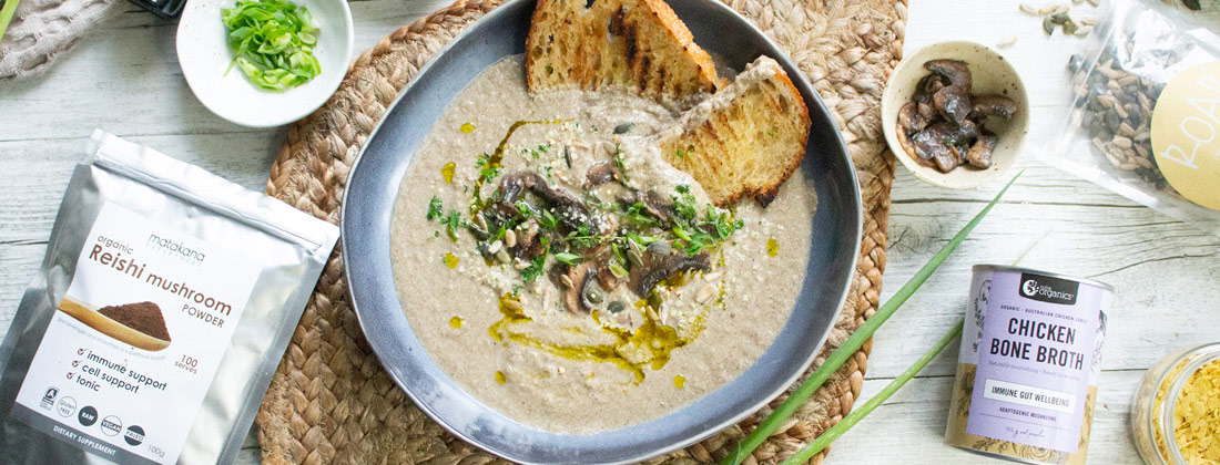 Immune-loving mushroom soup